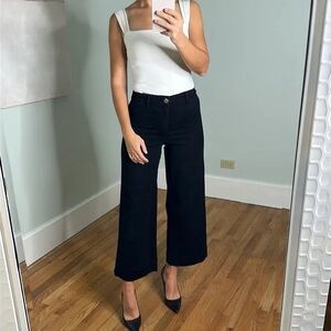 H&M Black Wide Leg Crop Pants